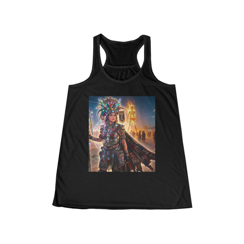 Aztec Warrior Goddess tank, women's racerback top | Tribal, fantasy art