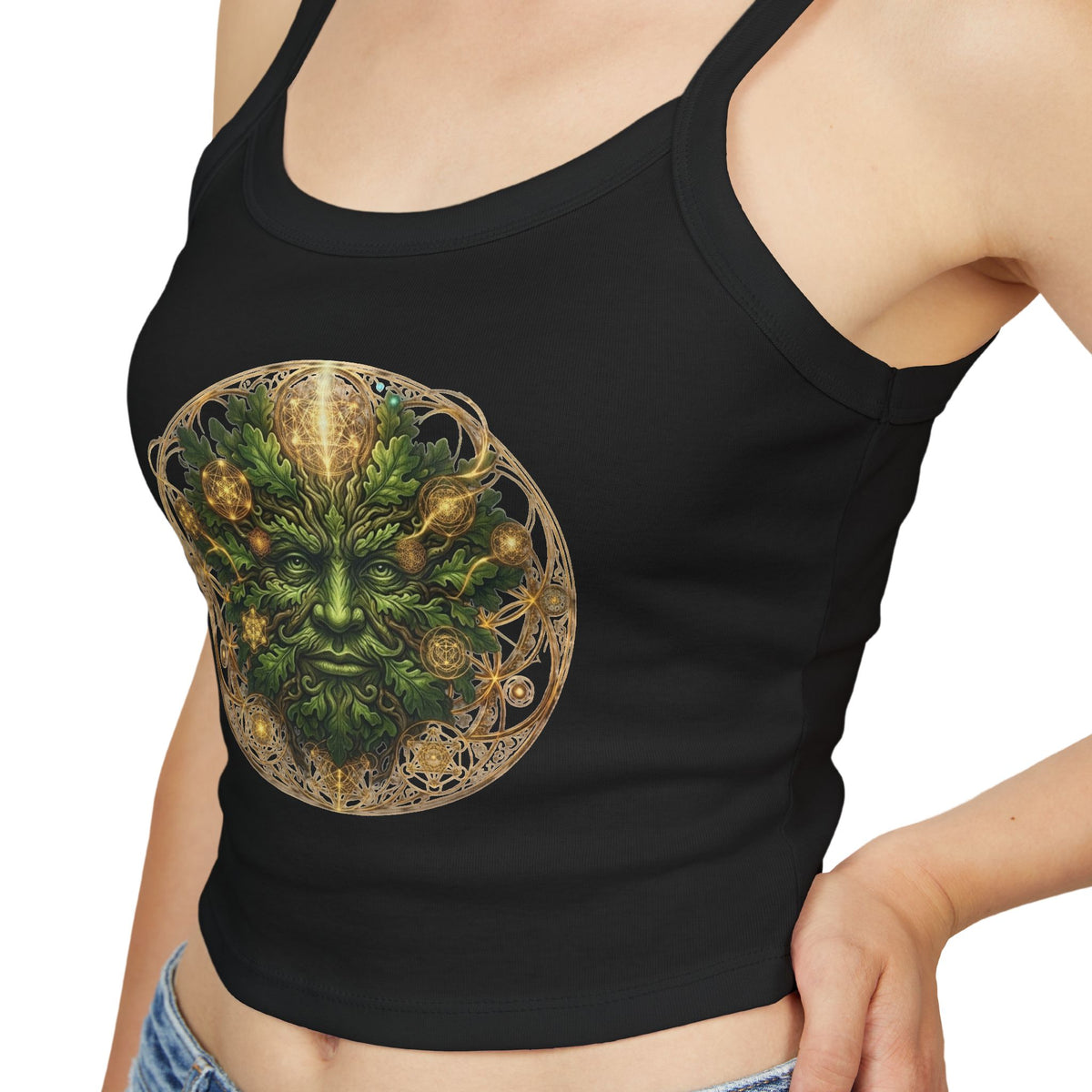 Green Man Face tank top | Pagan nature deity, Celtic forest motif