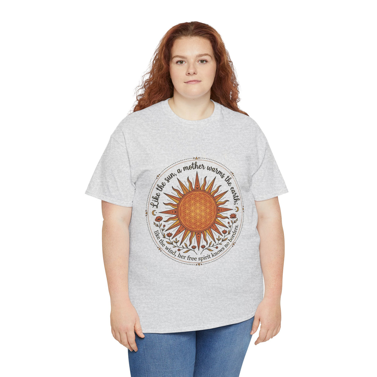 Sunflower Mandala Tee | Sunburst Floral Graphic Shirt