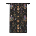 Celestial Moon Phases Curtains | Crystal Boho Window Curtain