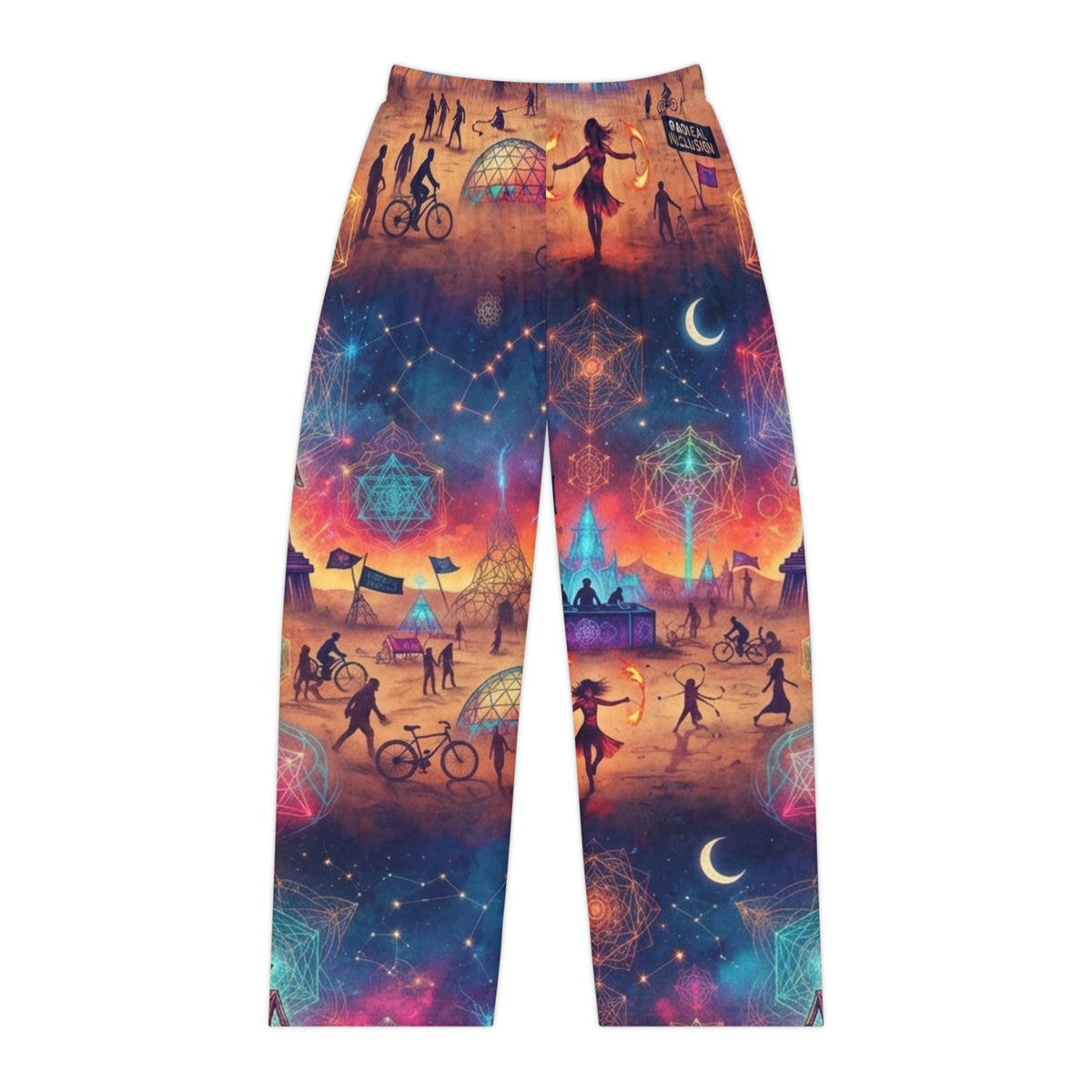 Burning man pj Illustration Pajama Pants | Celestial Dream AOP