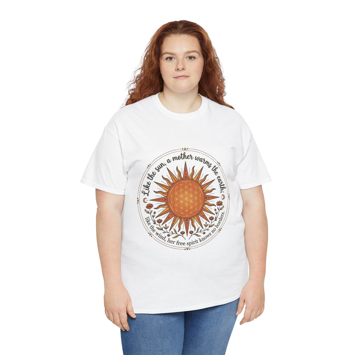 Sunflower Mandala Tee | Sunburst Floral Graphic Shirt