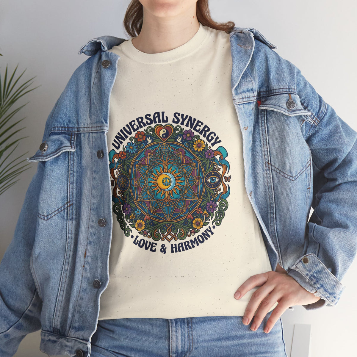 Universal Synergy Mandala T-Shirt | Love & Harmony Graphic Tee