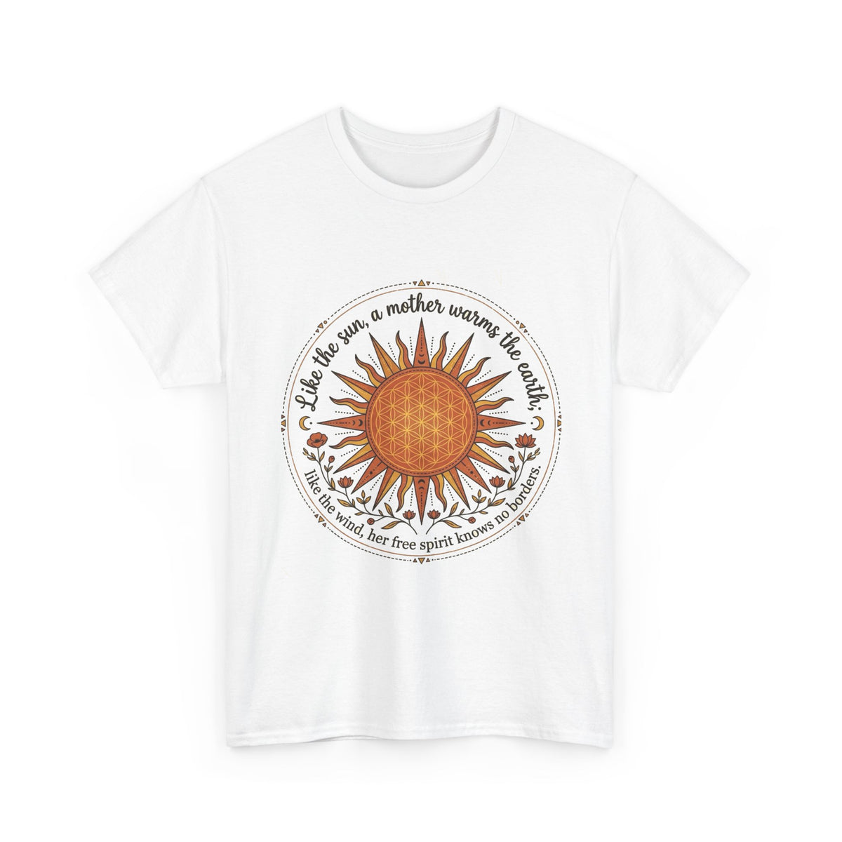 Sunflower Mandala Tee | Sunburst Floral Graphic Shirt