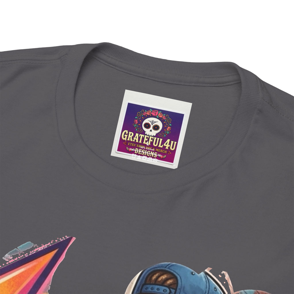 Girl Graffiti Artist T-Shirt | Urban Street Art, Spray Can, Neon Lightning