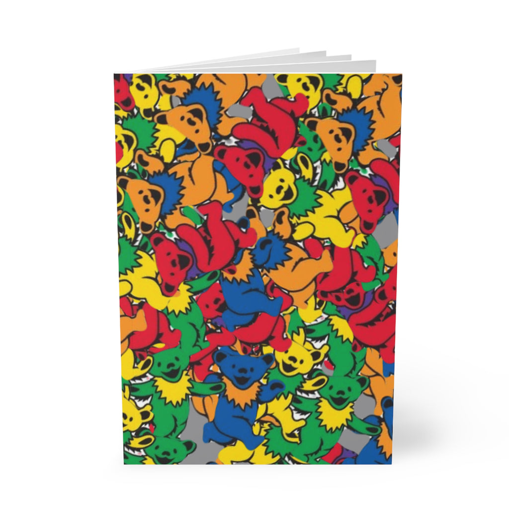 Colorful Animal Softcover Notebook, A5 | Journal for Kids, Creative Writing, Grateful Dead bear tie-dye