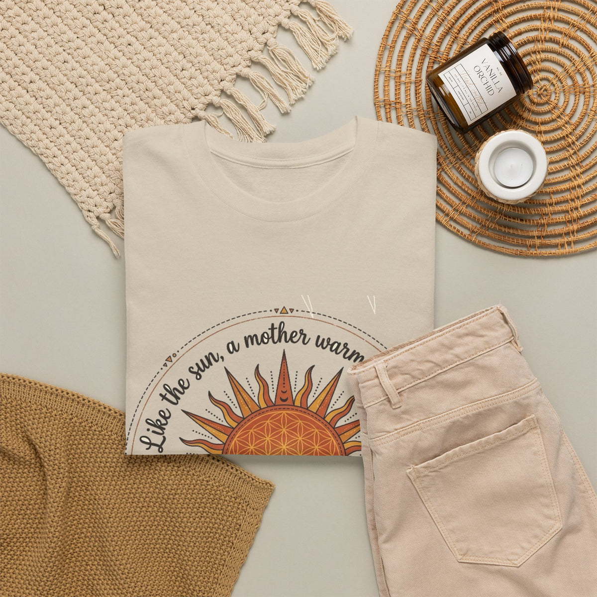 Sunflower Mandala Tee | Sunburst Floral Graphic Shirt