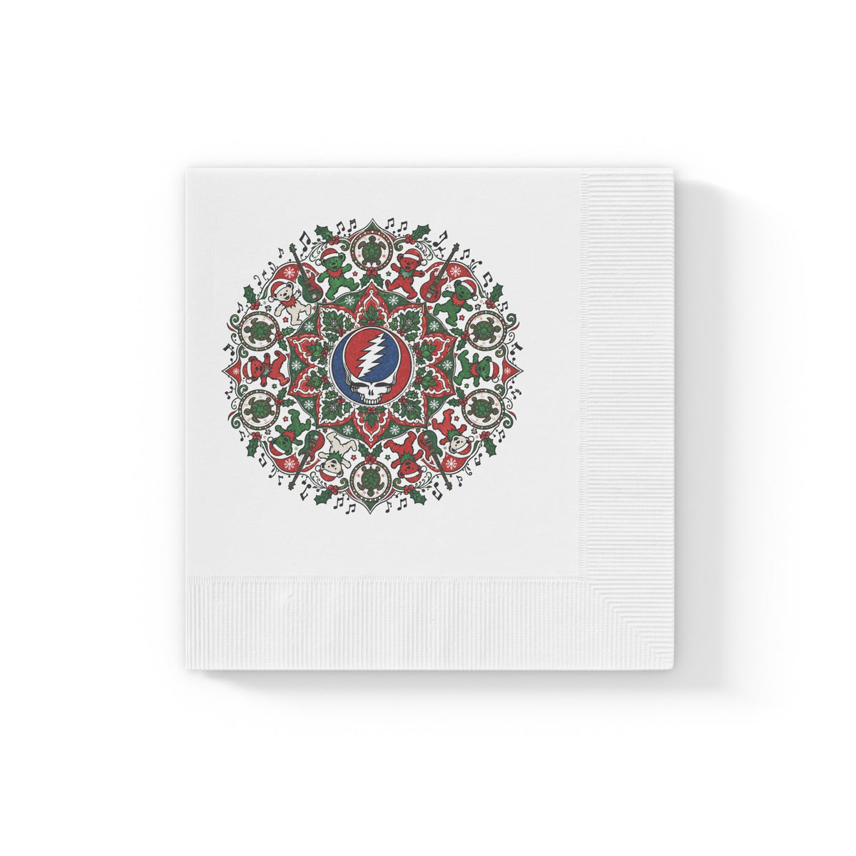 Grateful Dead Mandala Napkins, Christmas  napkin, gift for deadhead