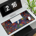 Psychedelic Mandala Grateful Dead Pattern Desk Mat | Colorful Kaleidoscope Mouse Pad