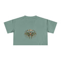 Moth with Phases of the Moon Crop Tee | Celestial Nature Boho