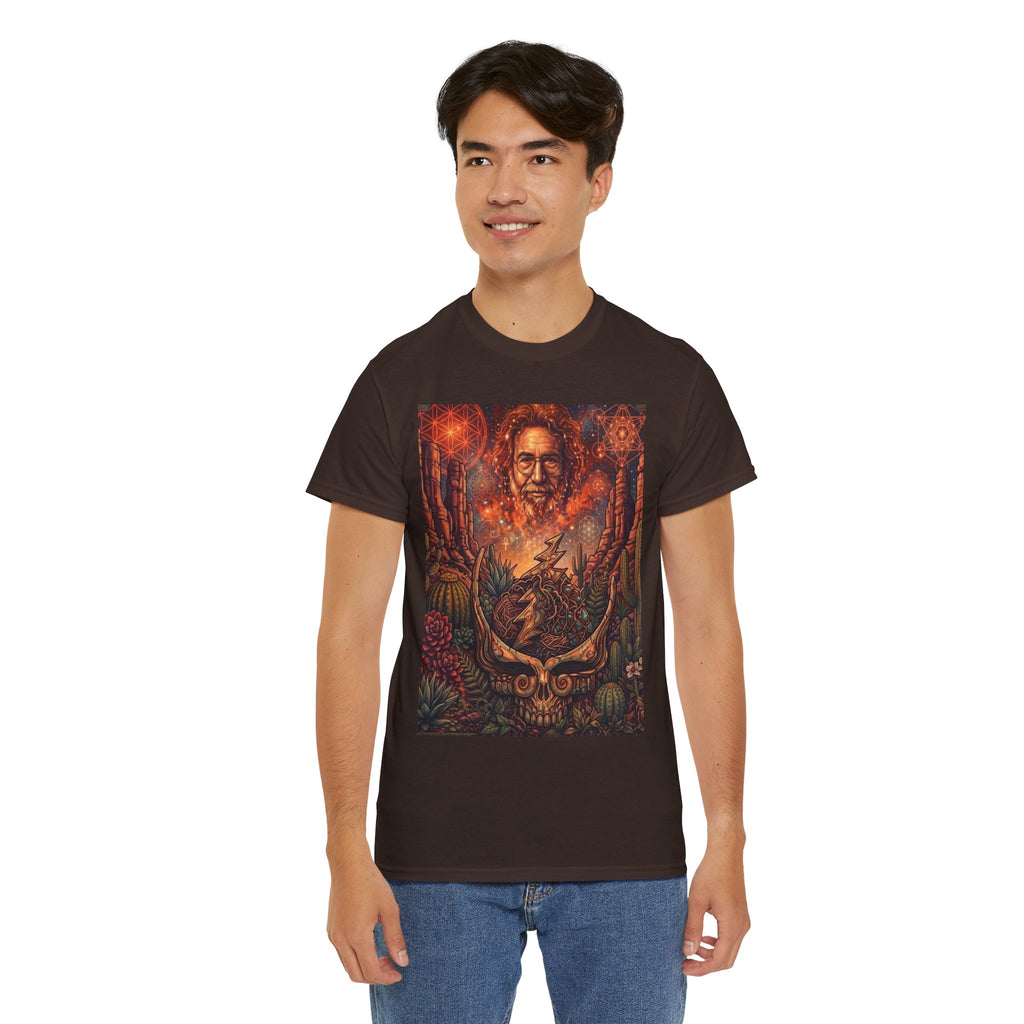 Grateful Dead Skull and Roses Tee | Psychedelic Jerry Garcia Portrait,deadhead gift