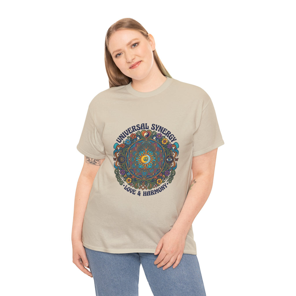 Universal Synergy Mandala T-Shirt | Love & Harmony Graphic Tee