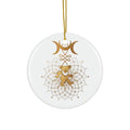 Grateful Dead  Mandala Ceramic Ornament | Round Tree Decoration, gift for a deadhead