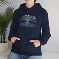 Celestial Tree of Life Hoodie | Moon Phases, Mystic Forest Illustration, Burning Man Apparel