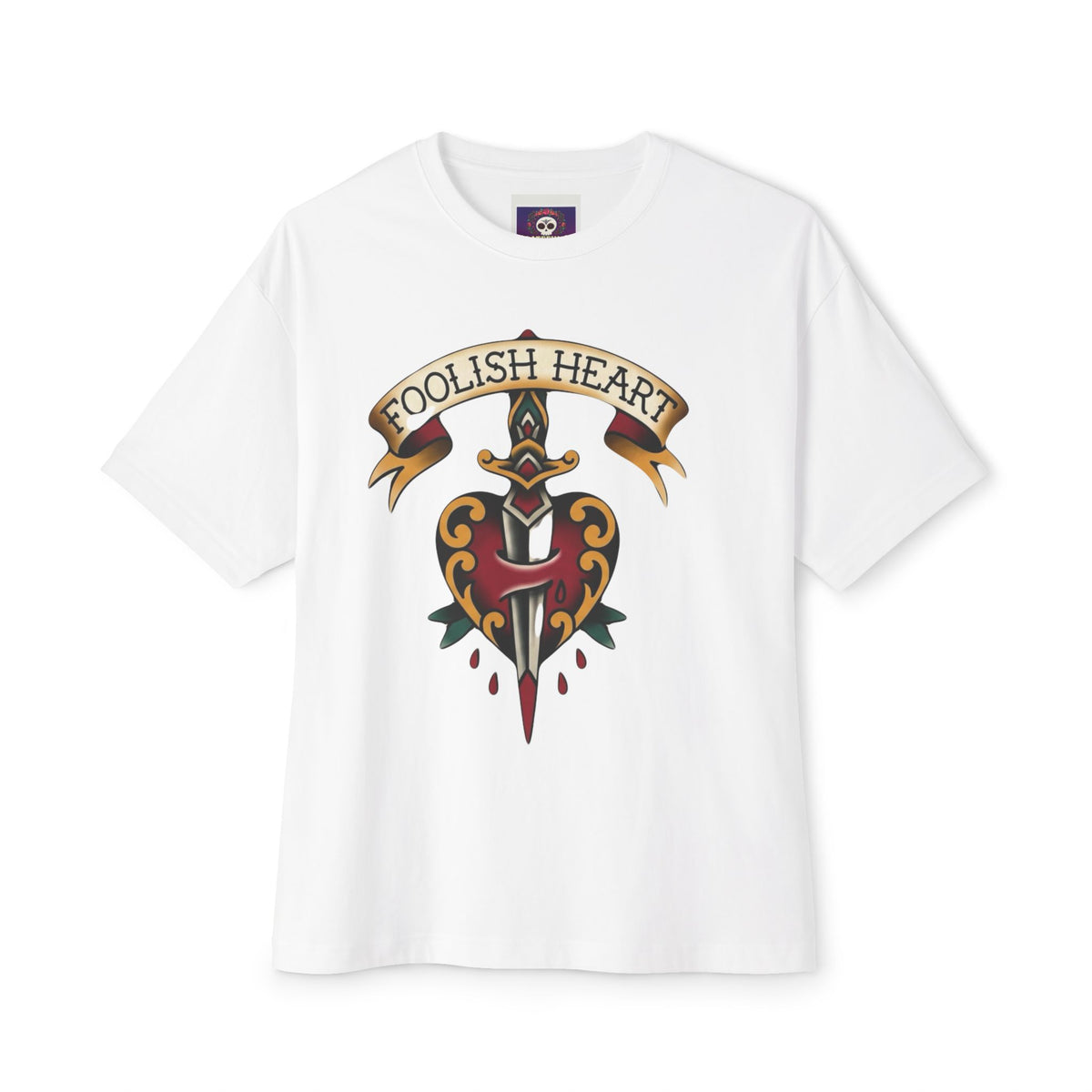 Foolish Heart dagger-through-heart Tattoo Tee | Graphic T-Shirt
