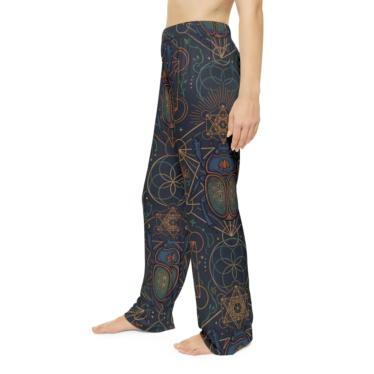 Art Nouveau Scarab Pattern Pajama Pants | All-Over Print