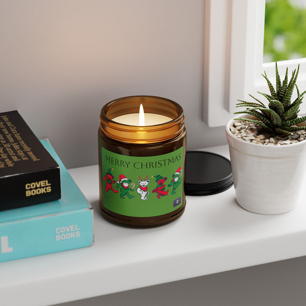 Deadhead  Christmas Scented Soy Candle (Multi-Size, Amber Jar)