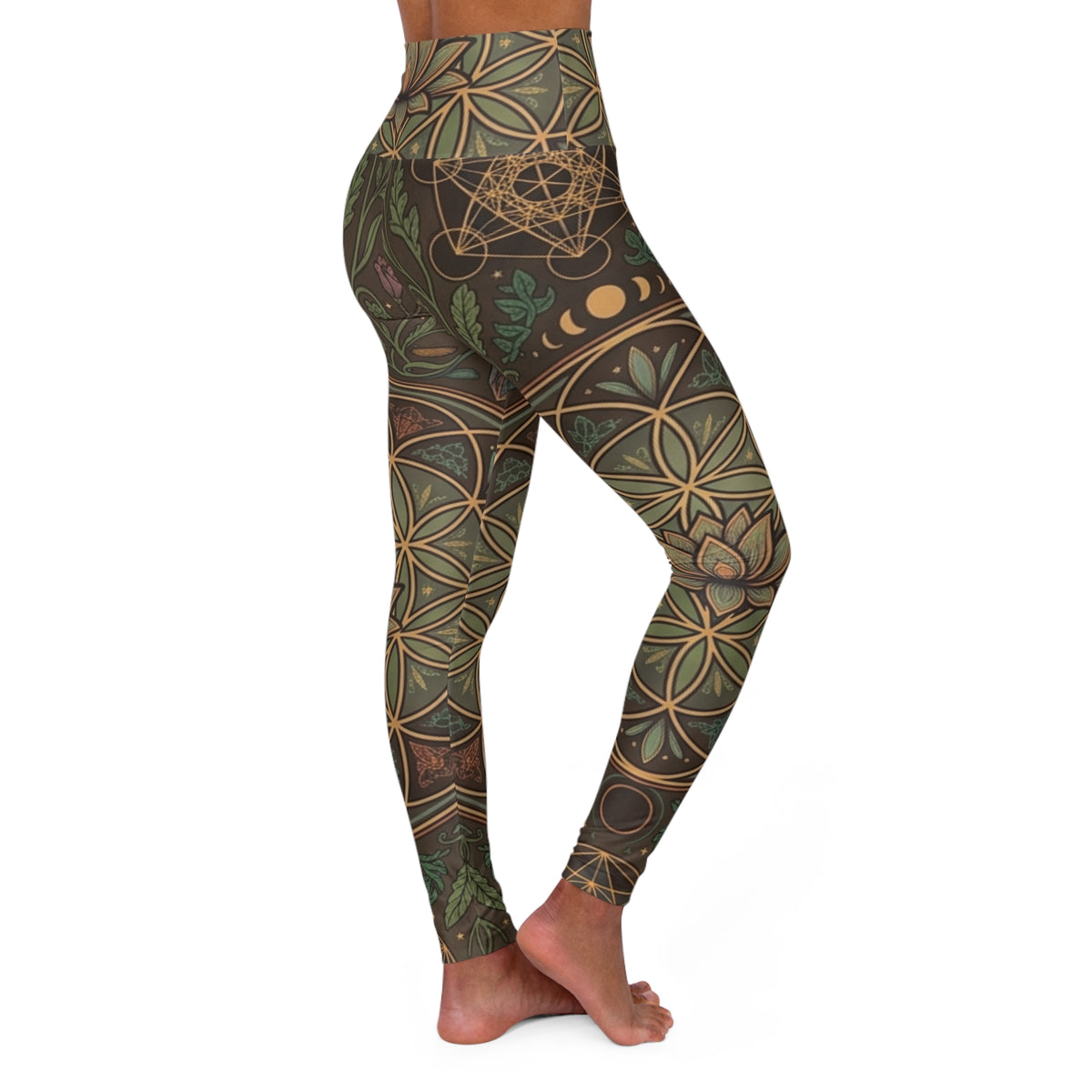 Floral Geometric Mandala Leggings