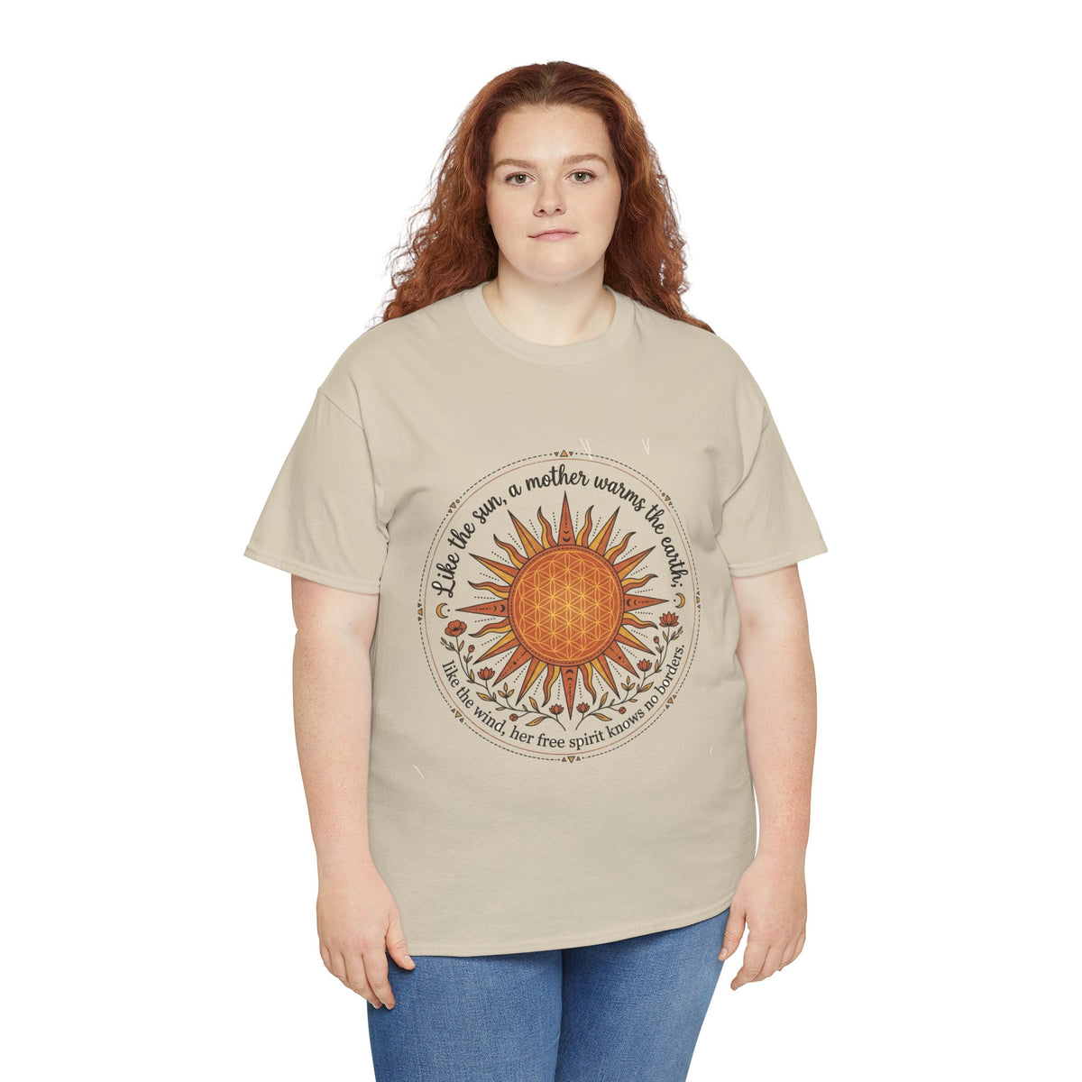 Sunflower Mandala Tee | Sunburst Floral Graphic Shirt