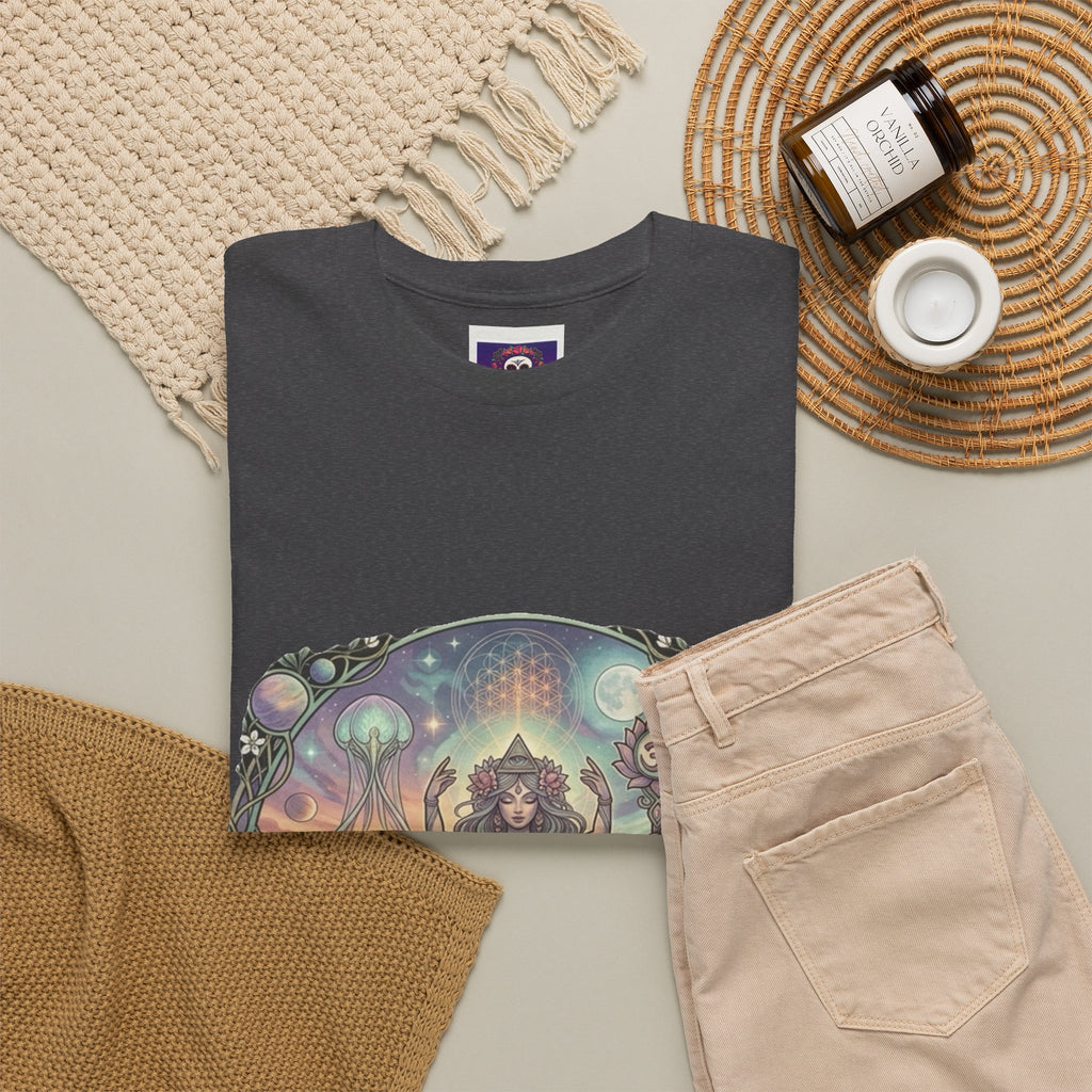 Buddha Meditation Yoga Shirt  Mandala Graphic T-Shirt for Men & Women, Sacred Geometry Lotus Flower Top, Festival Clothing