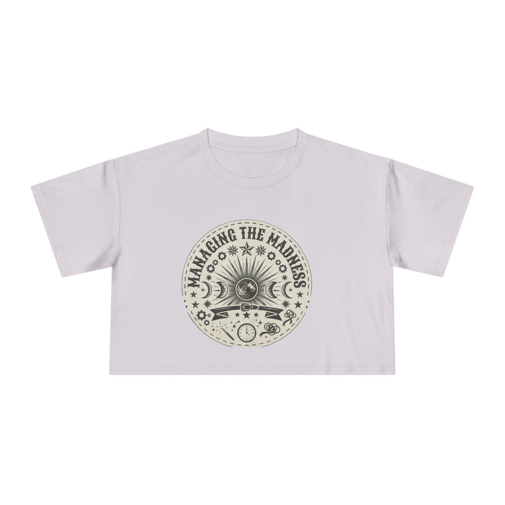 Moon Phases Mandala Crop Tee | Astrological Celestial Design