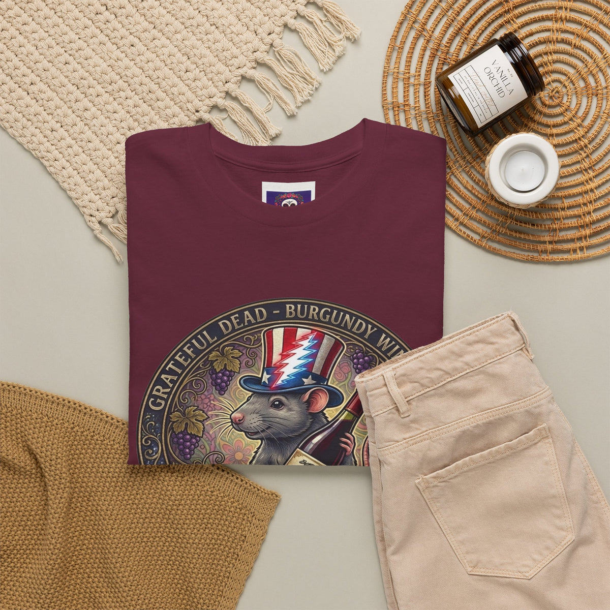 Wharf Rat Graphic Tee | Vintage Americana rat with top hat and bottle