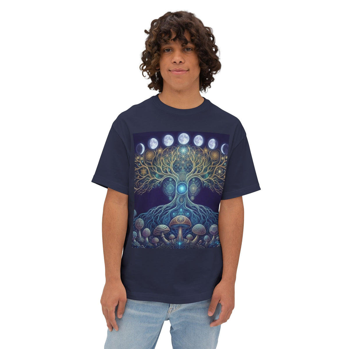 Psychedelic Tree of Life Tee | Moon Phases, Mystic Mushrooms