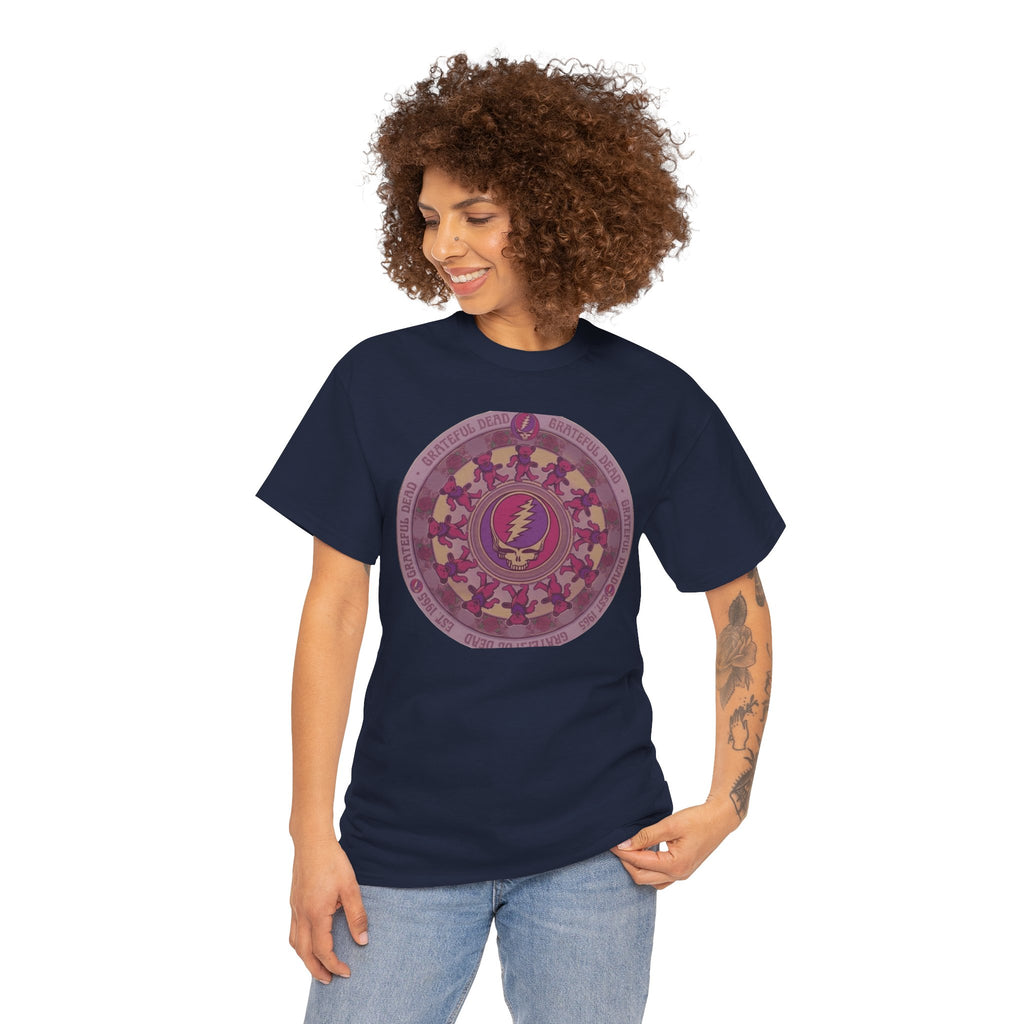 Grateful Dead Steal Your Face Mandala Tee | Psychedelic Band Shirt