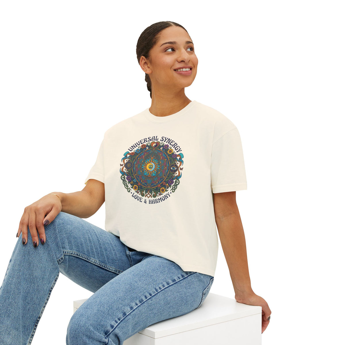 Universal Synergy Mandala Tee | Love & Harmony graphic shirt