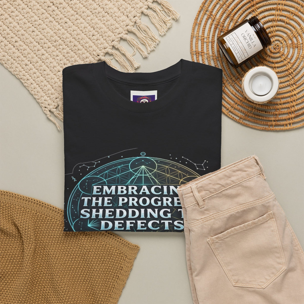 Embracing the Progress Shedding the Defects Sacred Geometry Recovery Shirt, Spiritual Awakening  NA AA Gift Apparel