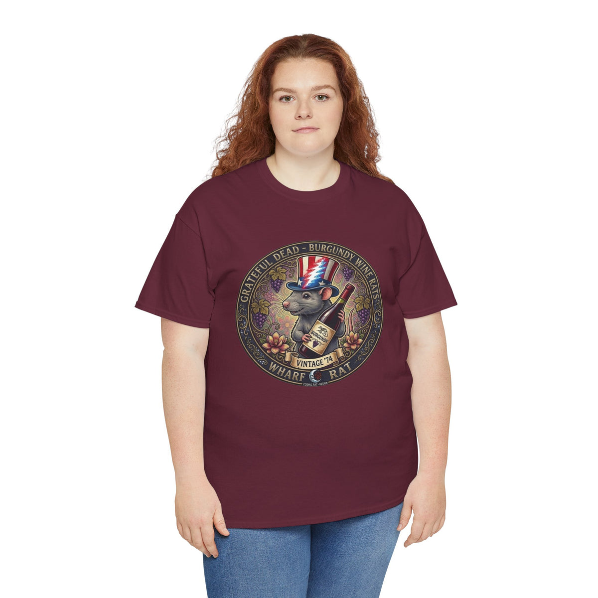 Wharf Rat Graphic Tee | Vintage Americana rat with top hat and bottle