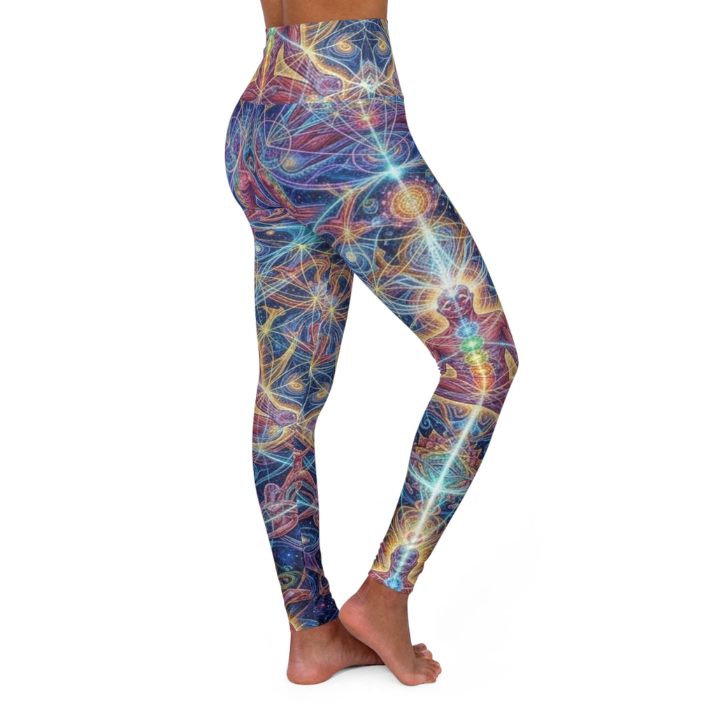 Abstract Blue Purple Swirl Leggings