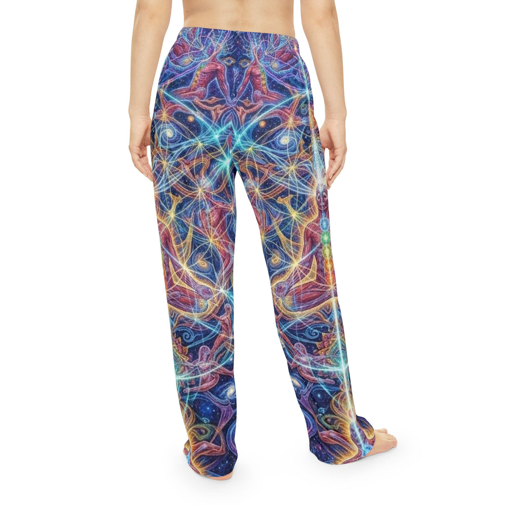 Abstract Kaleidoscope Pattern Pajama Pants | Colorful Psychedelic Design