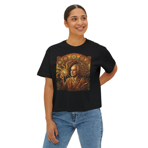 Albert Hoffman , deadhead style, burning man luminary , Steampunk Inventor Portrait Tee | Vintage Scientist Illustration