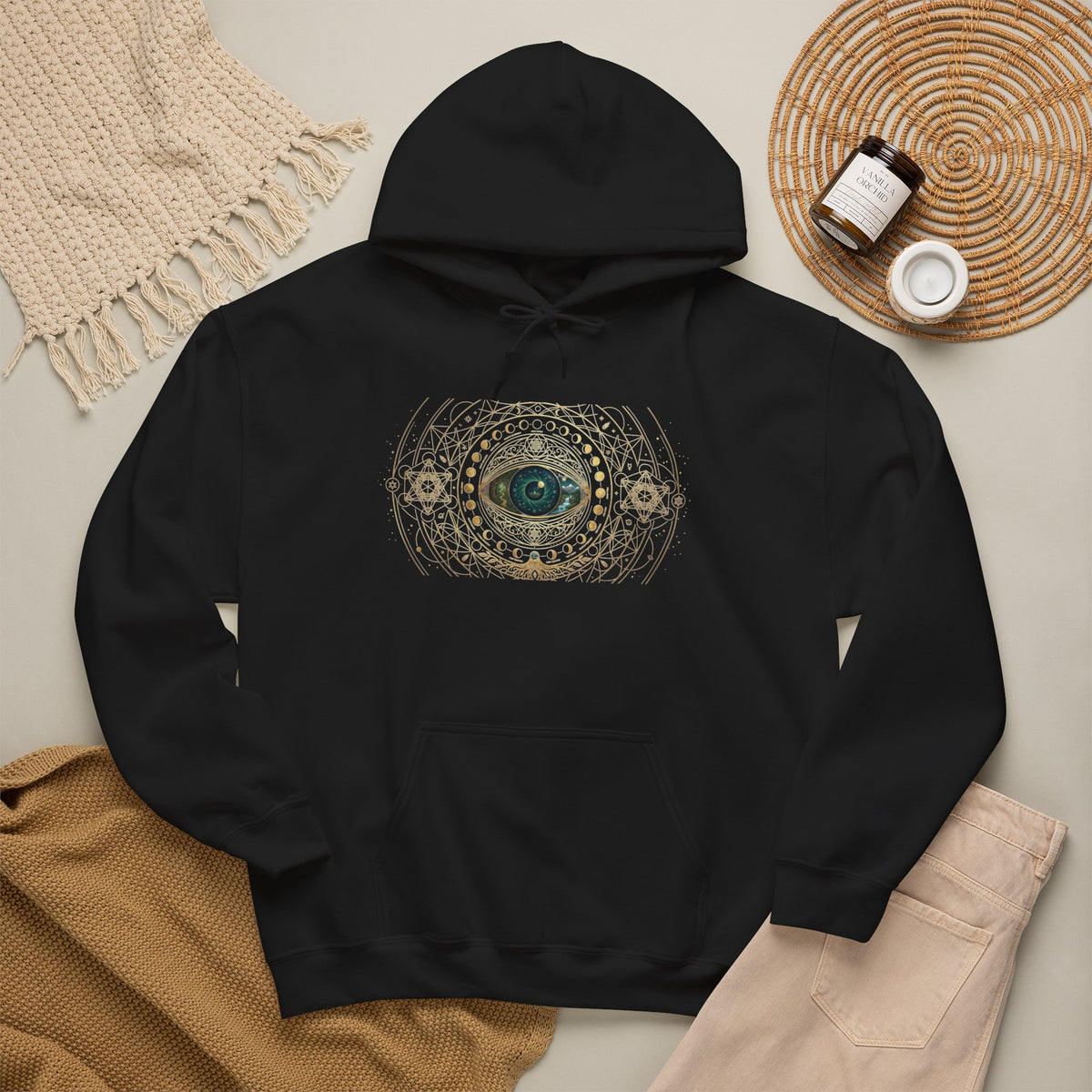Antique Green Eye Illustration Hoodie | vision quest, Burning man, Mystic Graphic Sweatshirt