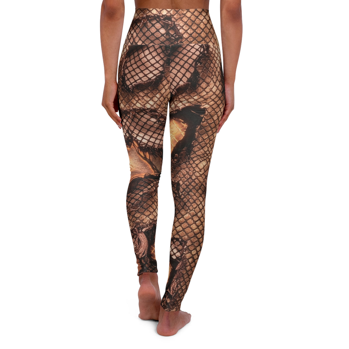 Snake Skin Roses Leggings | High Waisted Yoga Leggings, Burning Man Festival gear, Steam punk, EDC, HalloweenDeadhead, Concert wear