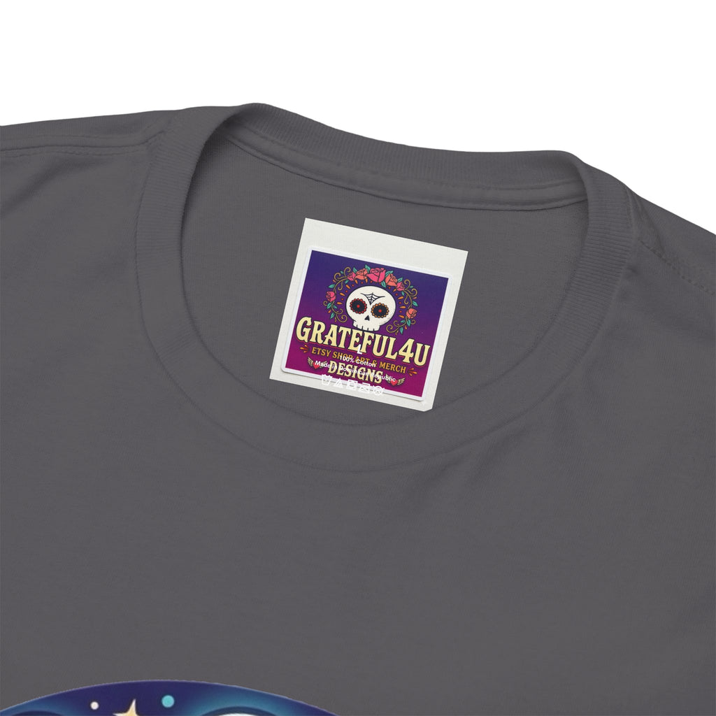 Lotus Moon Phase T-Shirt | Floral Mandala, Celestial Yoga Tee