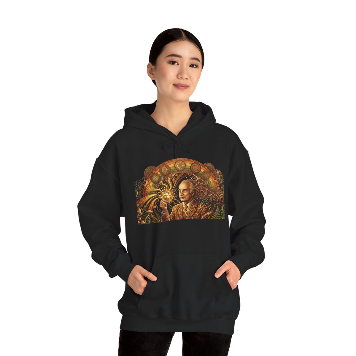 Albert Hoffman , burning man, deadhead  Illustration Hoodie | Spiritual Meditation Sweatshirt