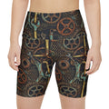 Steampunk Gears and Pipes Workout Shorts | Athletic Bike Shorts