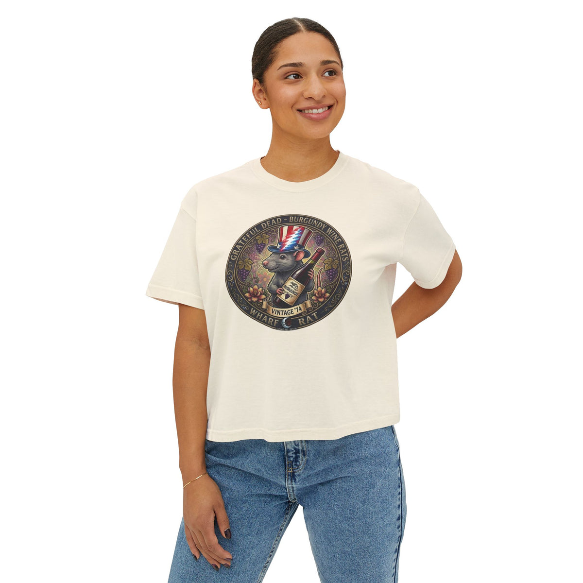 Wharf Rat Women's Tee | Deadhead USA Flag Americana Music