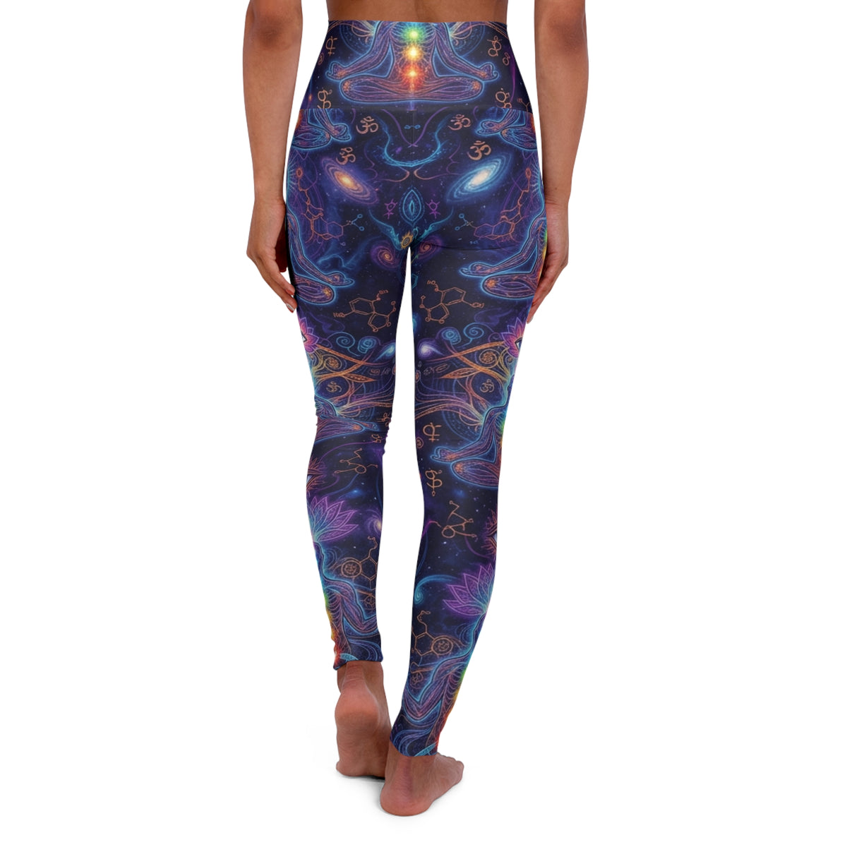 Psychedelic Chakra Sacred Geometry Leggings | High Waisted Yoga Pants All Over Print