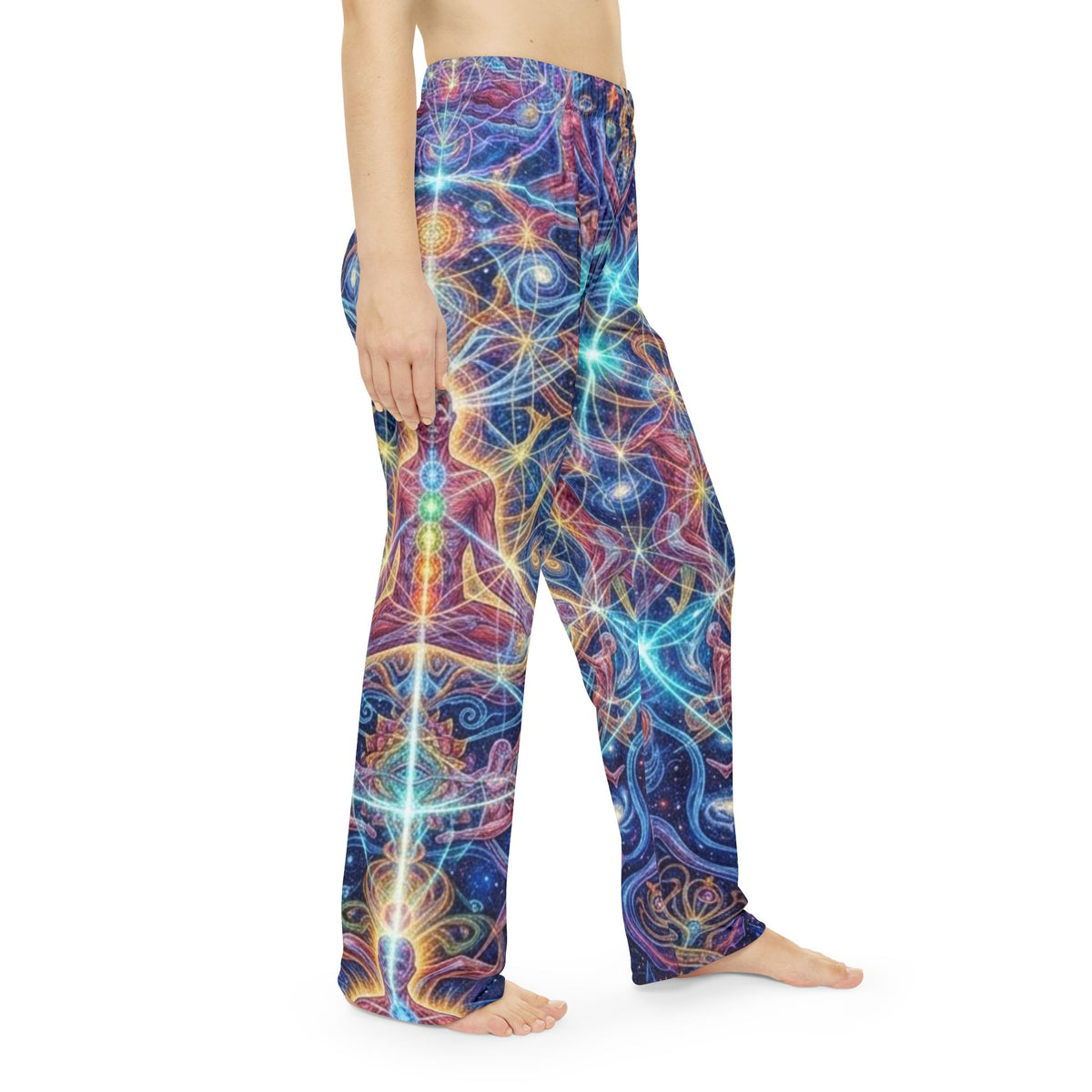 Abstract Kaleidoscope Pattern Pajama Pants | Colorful Psychedelic Design