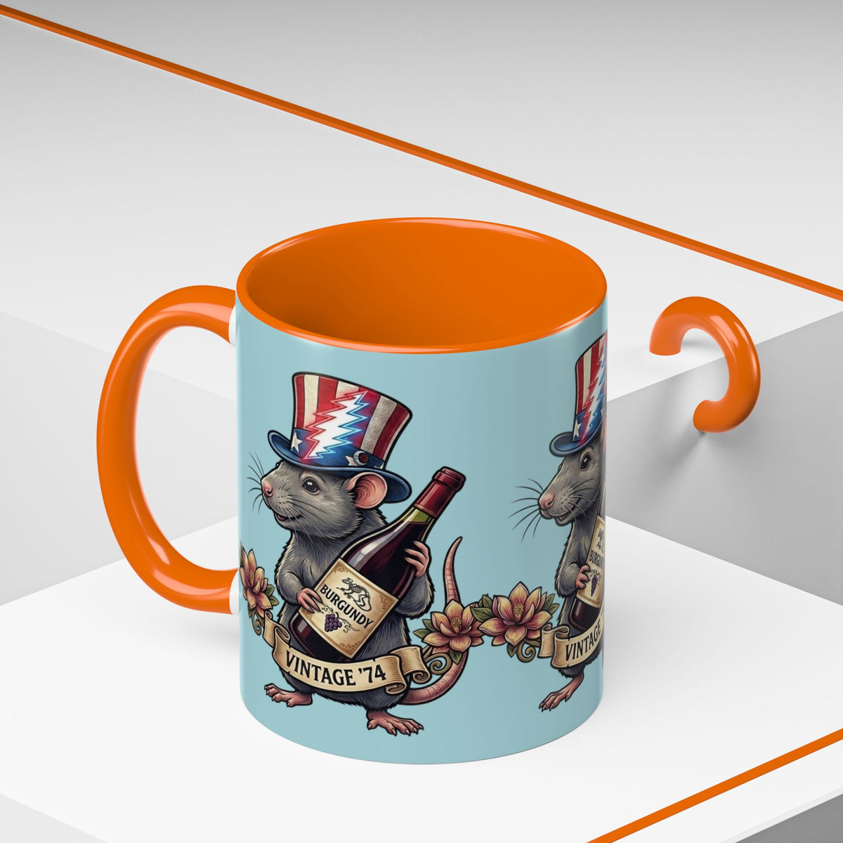 Wharf rat  Accent Coffee Mug | Vintage '74 , gift for a deadhead dad, mom, friend, brother