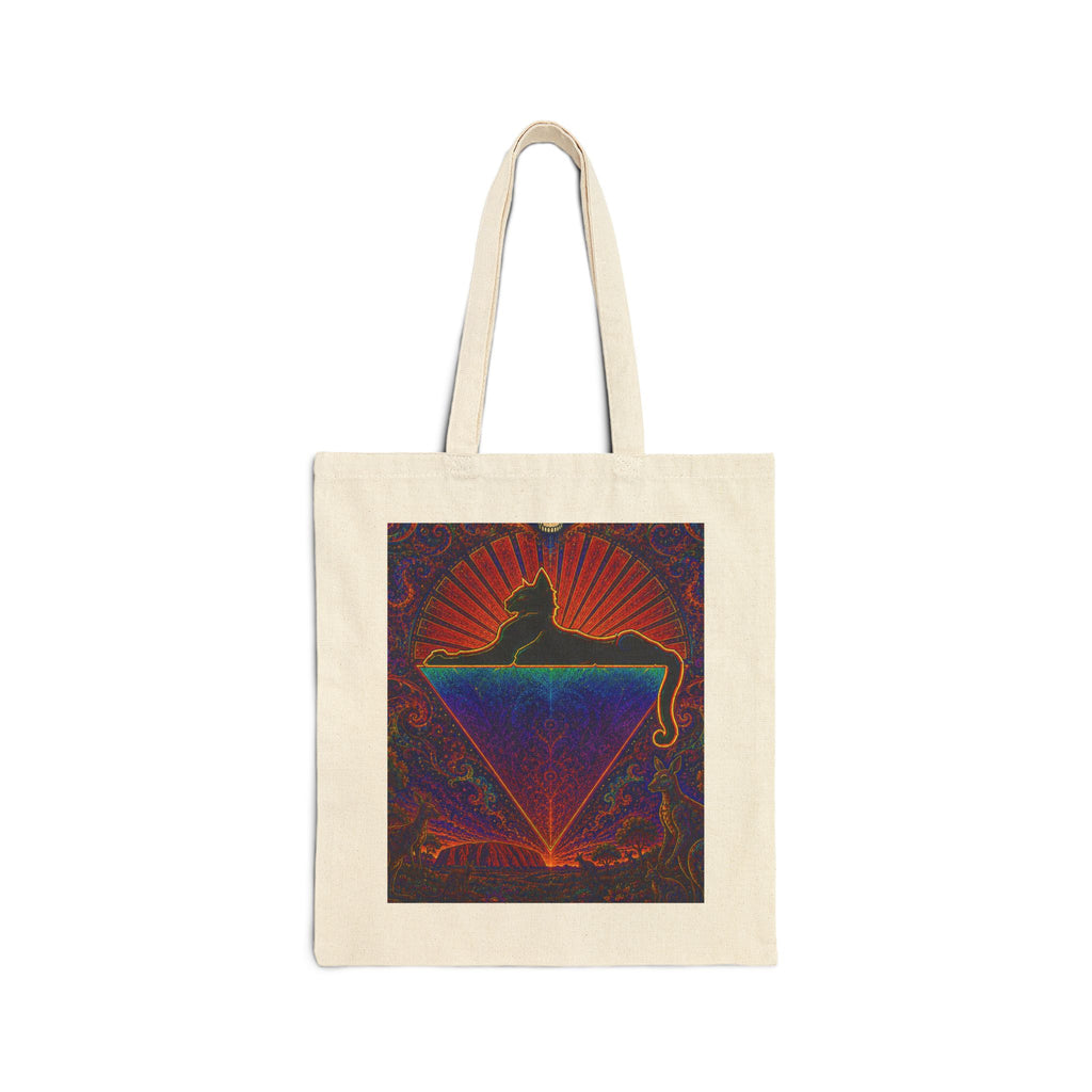 Dancing Bear Psychedelic Prism Tote cats down under the stars