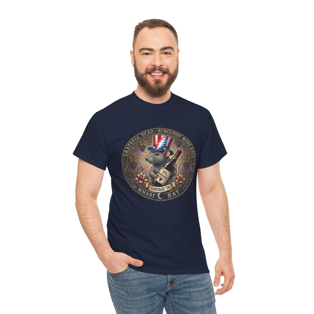 Wharf Rat Graphic Tee | Vintage Americana rat with top hat and bottle